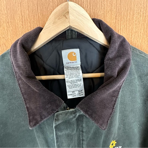 Carhartt C26 MOS Barn Jacket Canvas Quilted Arctic Coat Dark Green 3XL Reg USA - Picture 2 of 15